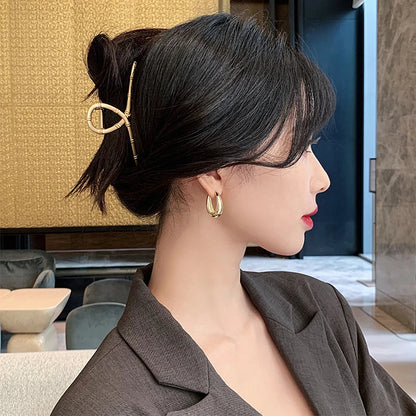 "2025 Classic Copper Alloy Smooth Hoop Earrings"