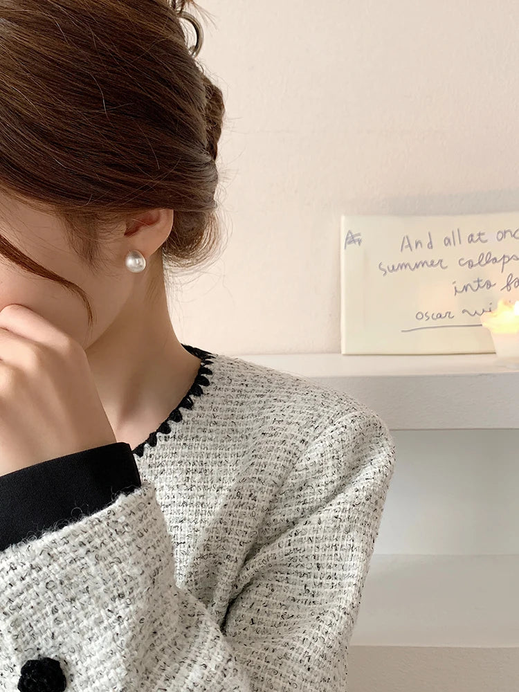 "2025 European & American Minimalist Matte Brushed Metal Drop Earrings"