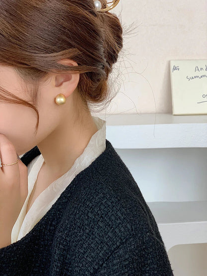 "2025 European & American Minimalist Matte Brushed Metal Drop Earrings"