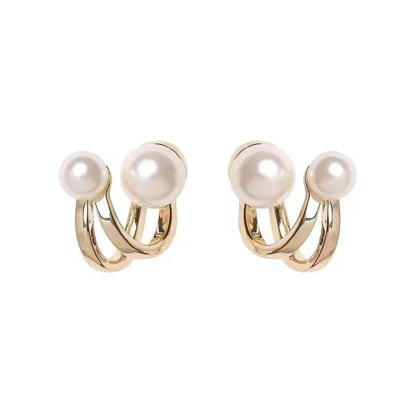 "2025 Retro Luxury Pearl Stud Earrings"