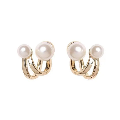 "2025 Retro Luxury Pearl Stud Earrings"