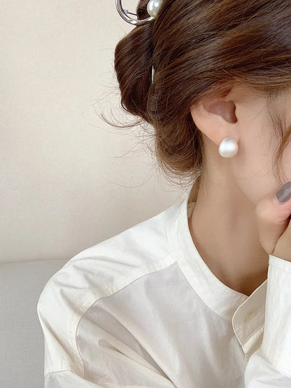 "2025 European & American Minimalist Matte Brushed Metal Drop Earrings"